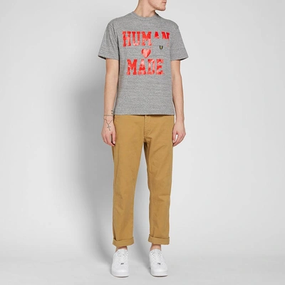 Shop Human Made Print Pocket Tee In Grey