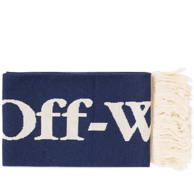 Shop Off-white Church Scarf In Blue