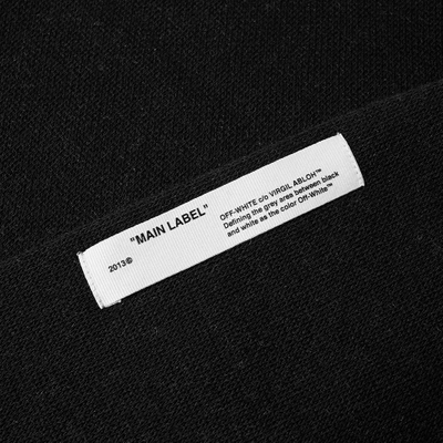 Shop Off-white Quote Scarf In Black