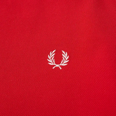 Shop Fred Perry Slim Fit Twin Tipped Polo In Red