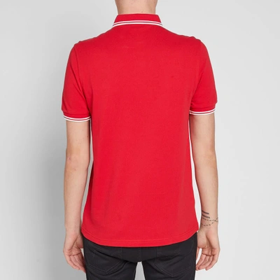 Shop Fred Perry Slim Fit Twin Tipped Polo In Red