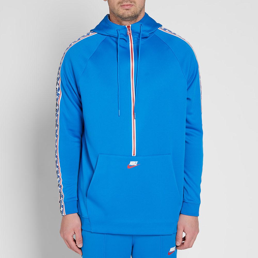 nike taped half zip poly