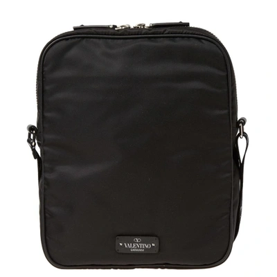 Shop Valentino Vltn Nylon Shoulder Bag In Black