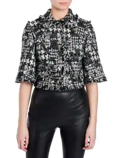 Shop Dolce & Gabbana Cropped Tweed Jacket