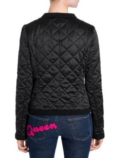 Shop Dolce & Gabbana Diamond Quilted Sacred Heart Jacket In Black