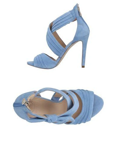 Shop Guess Sandals In Sky Blue
