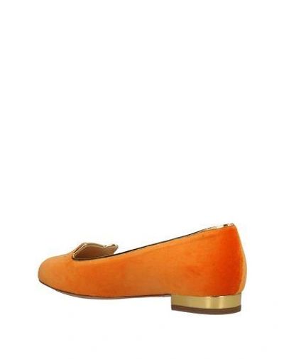 Shop Charlotte Olympia Ballet Flats In Apricot