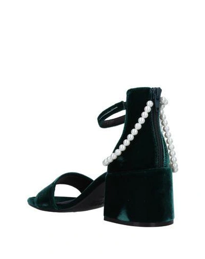 Shop Mm6 Maison Margiela Sandals In Dark Green