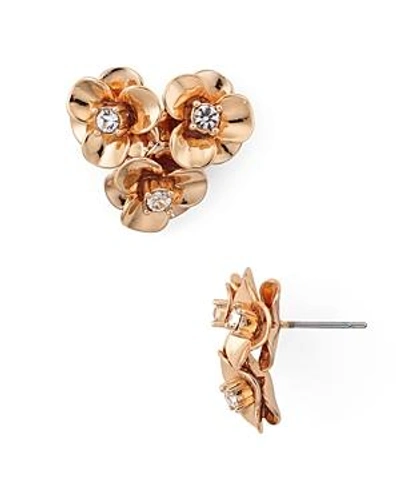 Shop Kate Spade New York Flower Cluster Stud Earrings In Rose Gold