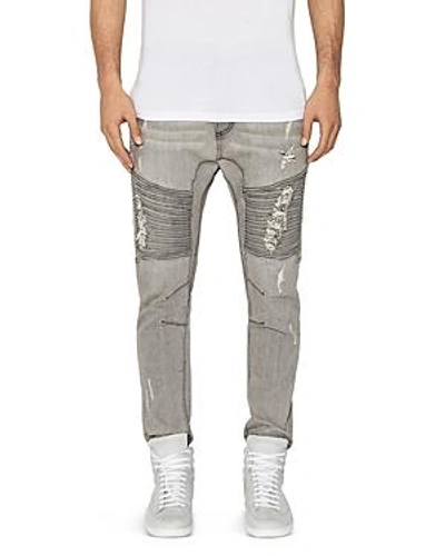 Shop Nxp Destroyer Moto New Tapered Fit Jeans In Wolf Gray In Wolf Grey