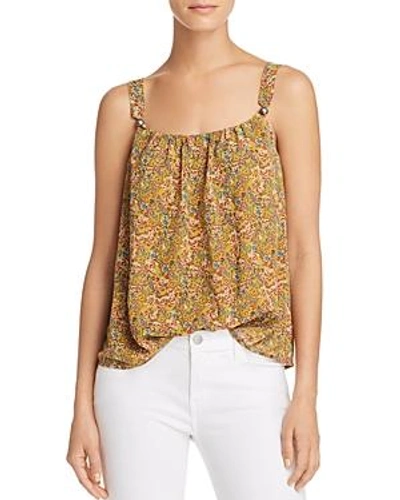 Shop Rebecca Minkoff Madison Floral Paisley Tank In Yellow Multi