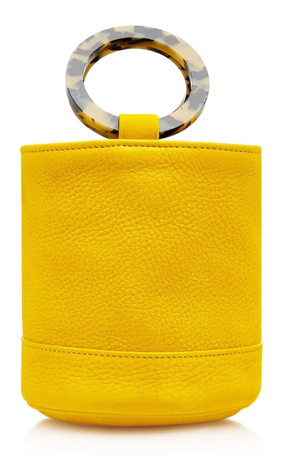 Shop Simon Miller Bonsai 15 Mini Nubuck Bucket Bag In Yellow