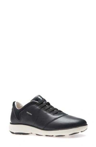 Shop Geox Nebula Slip-on Sneaker In Black Leather