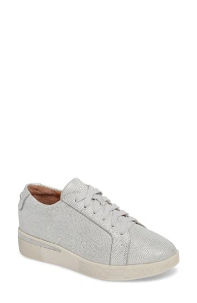 Shop Gentle Souls Haddie Low Platform Sneaker In White/ Silver Leather