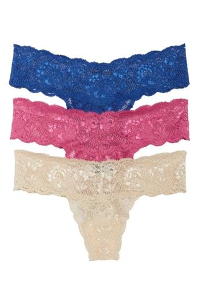 Shop Cosabella 'never Say Never Cutie' Thong In Luxe Plum/ Blossom/ Marble