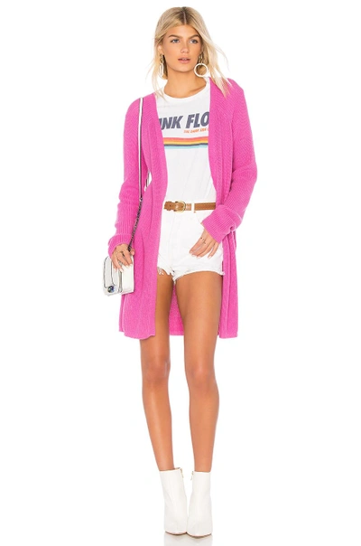 Shop 525 America Open Front Cardigan In Pink.