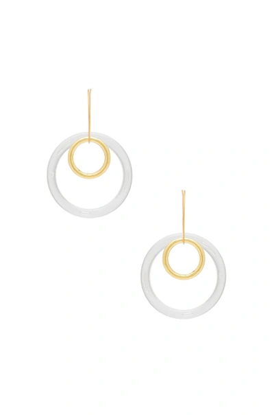 Shop Laruicci Circle Double Hoops In Metallic Gold