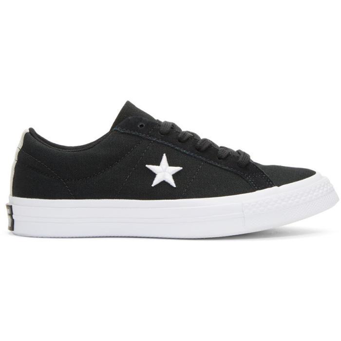 converse one star black canvas
