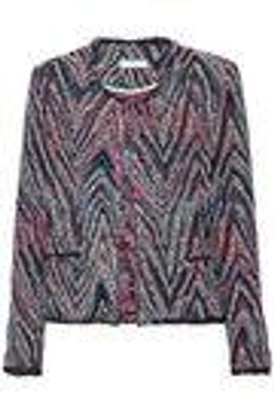 Shop Iro Weird Frayed Cotton-blend Tweed Jacket In Pink