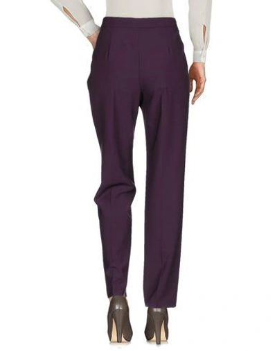 Shop Alberta Ferretti Woman Pants Deep Purple Size 4 Polyester, Virgin Wool, Other Fibres