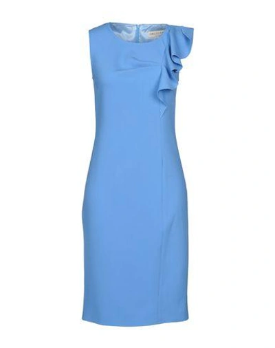 Shop Emilio Pucci Knee-length Dress In Sky Blue