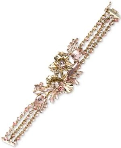 Shop Givenchy Gold-tone Crystal Multi-strand Statement Bracelet