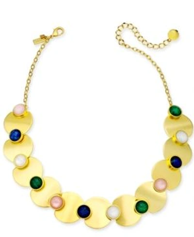 Shop Kate Spade New York Gold-tone Multi-stone Collar Necklace, 17" + 3" Extender