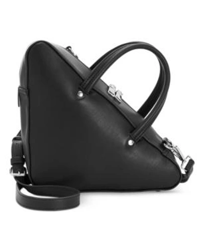 Shop Steve Madden Macey Small Triangle Bag In Black/silver