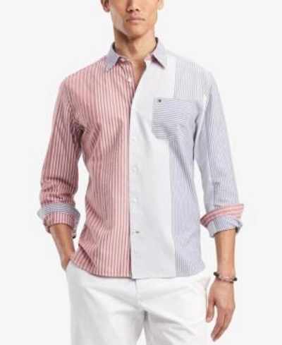Shop Tommy Hilfiger Men's Milo Striped Classic Fit Shirt, Created For Macy's In Multi