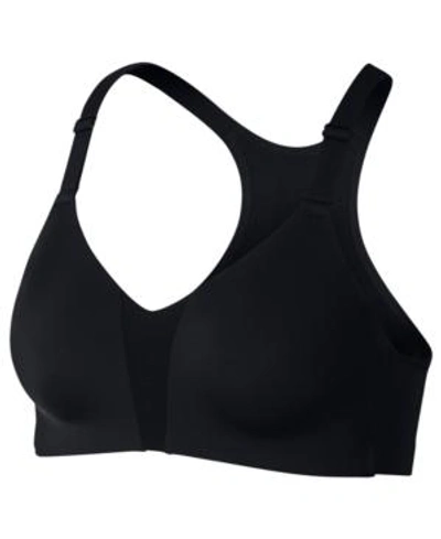 Shop Nike Rival Dri-fit Racerback High-impact Sports Bra In Black