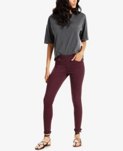 Shop Levi's Skinny Perfectly Slimming Pull-on Jeggings In Malbec