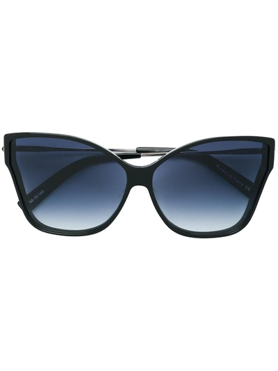 Shop Christian Roth Oversized Butterfly Shape Sunglasses In Black