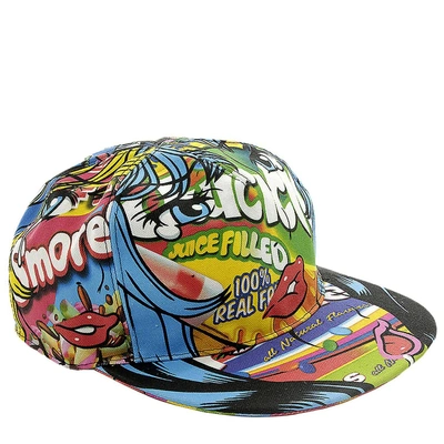Shop Moschino Hat Cap Eyes Capsule Collection With Rigid Cotton Visor With  Pop Art Print In Multicolor