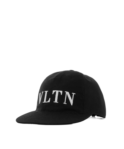 Shop Valentino Black Cotton Hat