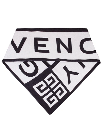 Shop Givenchy Scarf In Bianco Nero