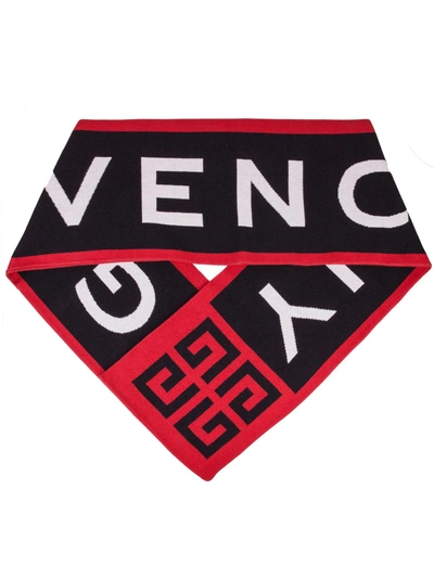 Shop Givenchy Scarf In Nero Rosso