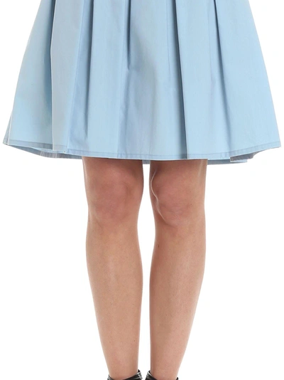 Shop Blugirl Cotton Skirt In Light Blue