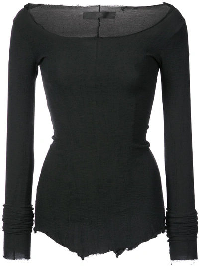 Shop Marc Le Bihan Longsleeved Scoop Neck T