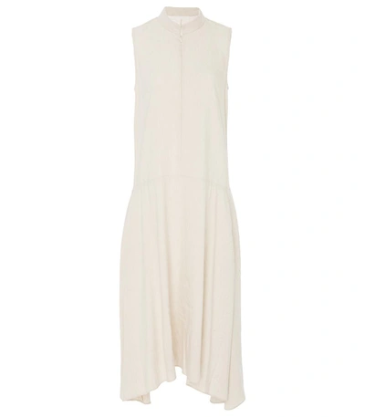 Shop Marisa Witkin Mock Neck Sleeveless Dress In Natural