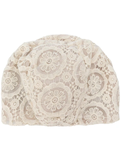 Shop Antonio Marras Lace-embroidered Fitted Hat