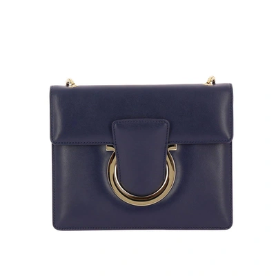 Shop Ferragamo Mini Bag Shoulder Bag Women Salvatore  In Blue