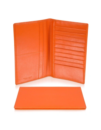 Fedon Giorgio 1919 Classica Collection - Orange Calfskin Vertical Card  Holder Wallet | ModeSens