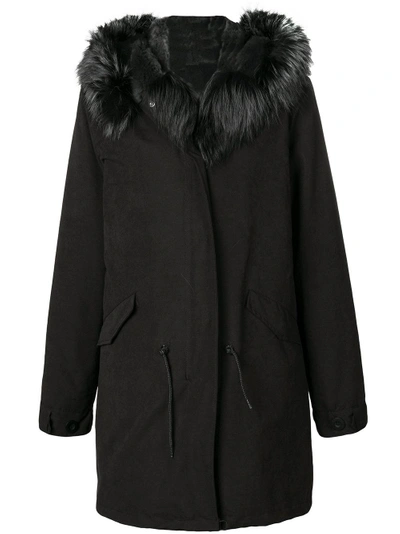 Shop Liska Fur Parka Jacket - Grey