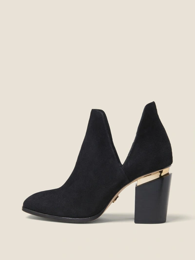 Shop Donna Karan Astor Suede Ankle Boot In Black