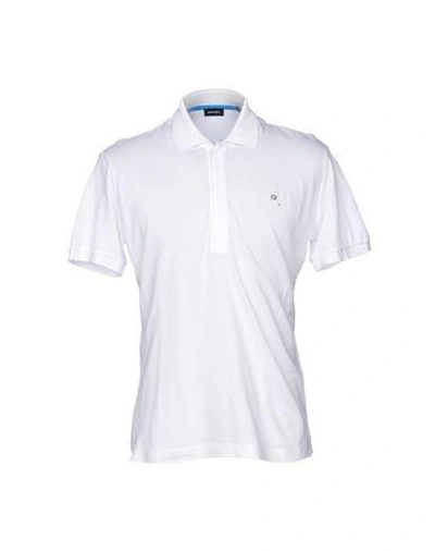 Shop Diesel Polo Shirts In White
