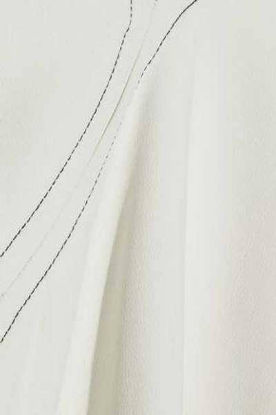 Shop Beaufille Woman Hera Cutout Crepe Top Off-white