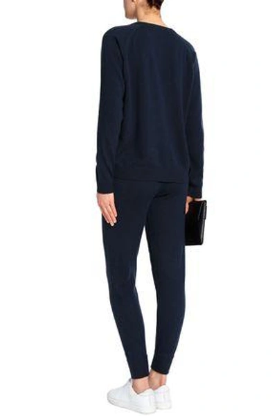 Shop N•peal Woman Cashmere Track Pants Midnight Blue
