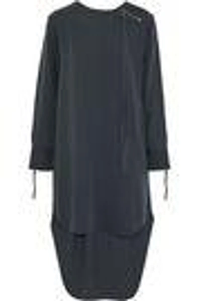 Shop Y-3 Woman + Adidas Asymmetric Twill Dress Dark Gray