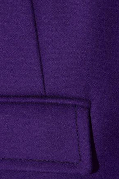 Shop Versace Collection Woman Wool-blend Coat Purple