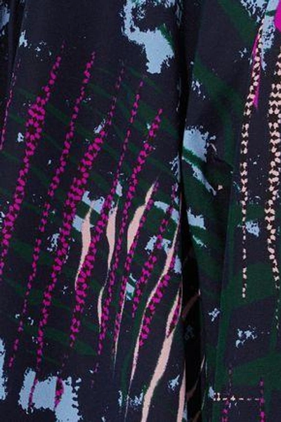 Shop Versace Woman Printed Silk Crepe De Chine Shirt Multicolor